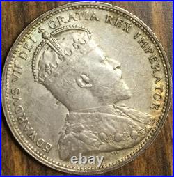 1909 CANADA SILVER 25 CENTS COIN Fantastic example