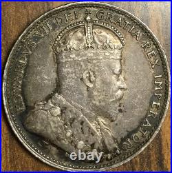 1909 Canada Silver 25 Cents Coin