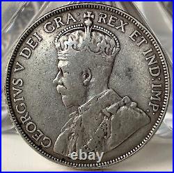 1914 Canada 50 Cents Silver Coin George V