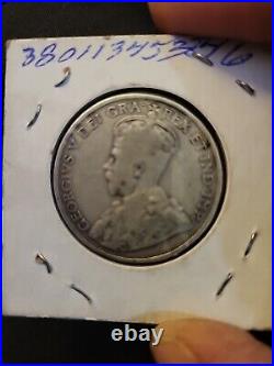 1916 Canada Silver 50 Cents Coin No Mint Mark