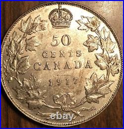 1917 CANADA SILVER 50 CENTS COIN Fantastic example with luster