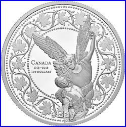 1918-2018 AngelVictory 100thAnniv. 1st World War Armistice $100 10OZ Silver Coin