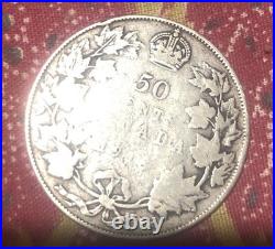 1918 Canada Silver 50 Cents Coin