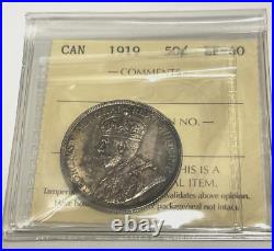 1919 50 Cents Silver Canada Iccs Iw733 Ef40 Nice Coin