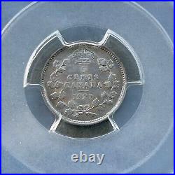 1921 Canada 5 Cents Silver Coin PCGS AU-50