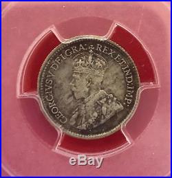 1921 Canada 5 Cents Silver Coin PCGS XF Details Tooled RARE Date