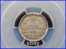 1921 Canada Silver 5 Cents PCGS VF Detail RARE DATE BT-140