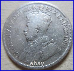 1927 Canada Silver Twenty-Five Cents Coin. KEY DATE QUARTER (RJ975)