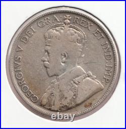 1932 Canada KGV Half Dollar Silver Coin