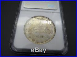1935 $1 Coin Canada King George V One Dollar. 800 Silver Graded Ms 65 Ngc