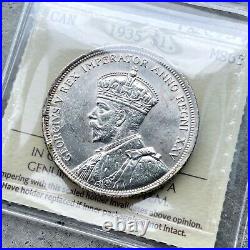 1935 Canada 1 Dollar Silver Coin One Dollar ICCS Gem 65