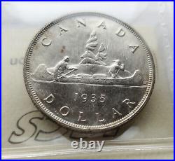 1935 Canada Silver Dollar Iccs Certified Ms65 1 Dollar Coin