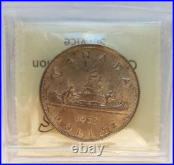 1935 Canada Silver Dollar Iccs Certified Ms65 King George V $1 Coin 1935 Canada Silver Dollar Iccs Certified Ms65 King George V $1 Coin