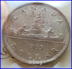 1935 Canada Silver Dollar Iccs Certified Ms65 King George V $1 Coin 1935 Canada Silver Dollar Iccs Certified Ms65 King George V $1 Coin