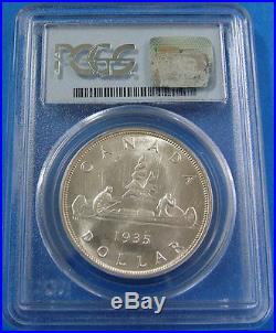 1935 MS 65 Canada Silver Dollar PCGS Certified Canadian $1 Coin