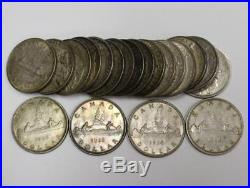 1936 Canada silver dollars One Roll 20-coins all original & problem free EF-AU