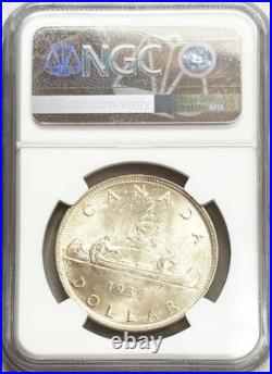 1936 Silver Canada $1 Dollar King George V Coin Ngc Mint State 63
