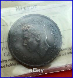 1937 Canada Silver Half Dollar 50 Cent Coin ICCS Mirror Specimen SP-64