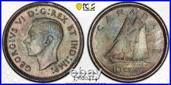 1937 Canada Specimen Matte Dime 10c PCGS SP65 Beautiful Toning THE COOK COLLEC