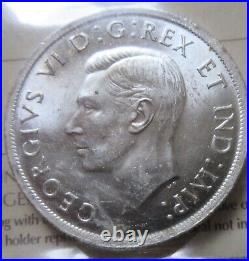 1938 Canada Silver Dollar Coin. ICCS MS-64 $1 Certified MS64