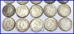 1939 Canada silver dollars Parliament King George VI 1-roll 20 coins VF to EF+