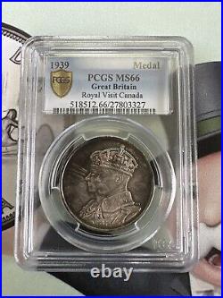 1939 MS-66 Canada Silver Coin Rainbow Toned PCGS