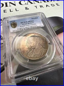 1939 MS-66 Canada Silver Coin Rainbow Toned PCGS