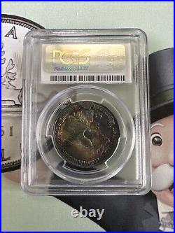 1939 MS-66 Canada Silver Coin Rainbow Toned PCGS