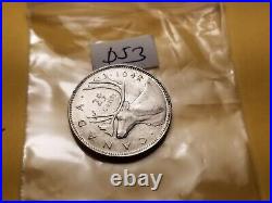 1942 Canada 25 Cent Silver Coin ID#d53
