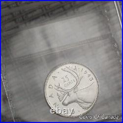 1943 Canada Silver 25 Cents Coin ICCS MS 64 Cameo Outstanding #coinsofcanada