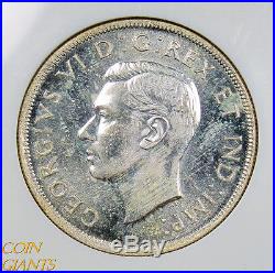 1945 Canada Silver Dollar $1 George VI NGC MS 62 Uncirculated BU Canadian Coin