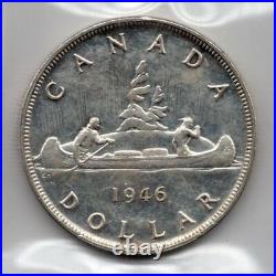 1946 Canada One Silver Dollar Coin ICCS MS-62