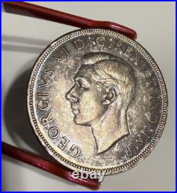 1946 Canada Silver $1 Dollar Coin Rainbow Patina