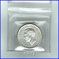 1946 Fine Silver Dollar, Excellent Coin, King George VI Iccs Ef40