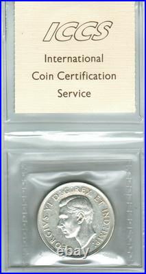 1946 Fine Silver Dollar, Excellent Coin, King George VI Iccs Ef40