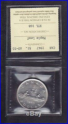 1947 Canada 1$ Silver Dollar Coin Maple Leaf