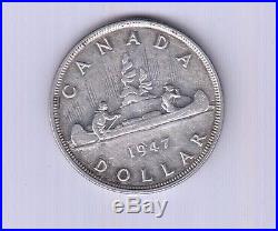 1947 Canada Silver Dollar Coin Bl 7