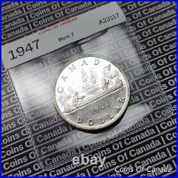 1947 Canada Silver Dollar Coin Blunt 7 -Uncirculated High Grade #coinsofcanada