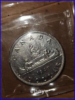 1947 Canadian Silver Dollar Coin ICCS GRADED