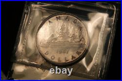 1947 DOT Silver Dollar Canada ICCS EF-45. Looks nicer. Scarce coin