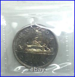 1947 ML Silver Dollar ICCS MS63 Nice Sharp Coin Pleasing Look Toned XHK783