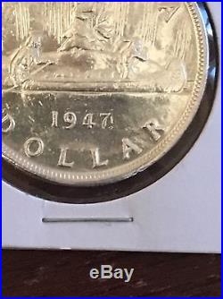 1947 (ptd 7) Canada Silver Dollar! Key Date Coin! Nice Coin