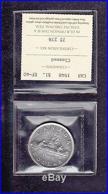 1948 Canada 1$ Dollar Silver Coin E F 4 0