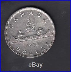 1948 Canada 1$ Silver Coin