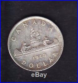 1948 Canada 1$ Silver Dollar Coin