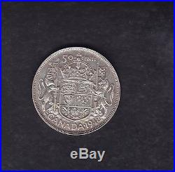 1948 Canada 50 Cents Silver Coin