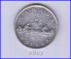 1948 Canada Silver Dollar Coin