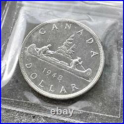 1948 Canada 1 Dollar Silver Coin One Dollar ICCS MS 63 Choice Unc