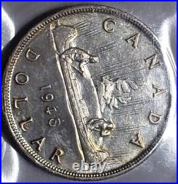 1948 Canada $1 King George VI Silver Dollar Coin Ms-62 The King Pickup Bc Only