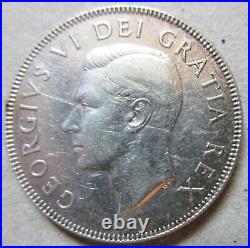 1948 Canada SILVER Half Dollar Fifty Cents EF NICE GRADE Coin 50 Cents 50c H609
